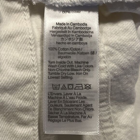 Madewell Shorts Womens Size 32 W Relaxed Denim White Cut Off NWT MSRP $78 - Picture 5 of 14